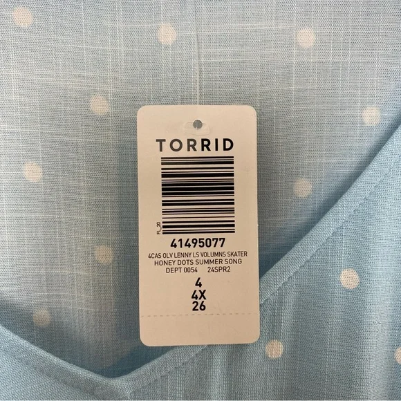 Torrid Lenny Long Sleeve Voluminous Skater Dress - 4 - Picture 7 of 16